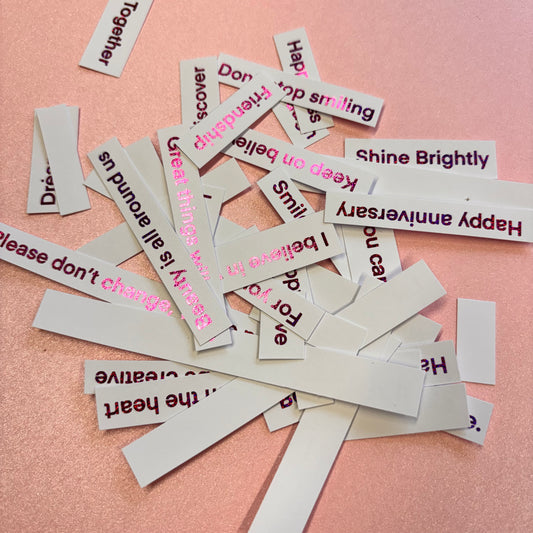 30pcs Pink Foiled Vintage Treasures Word Pack