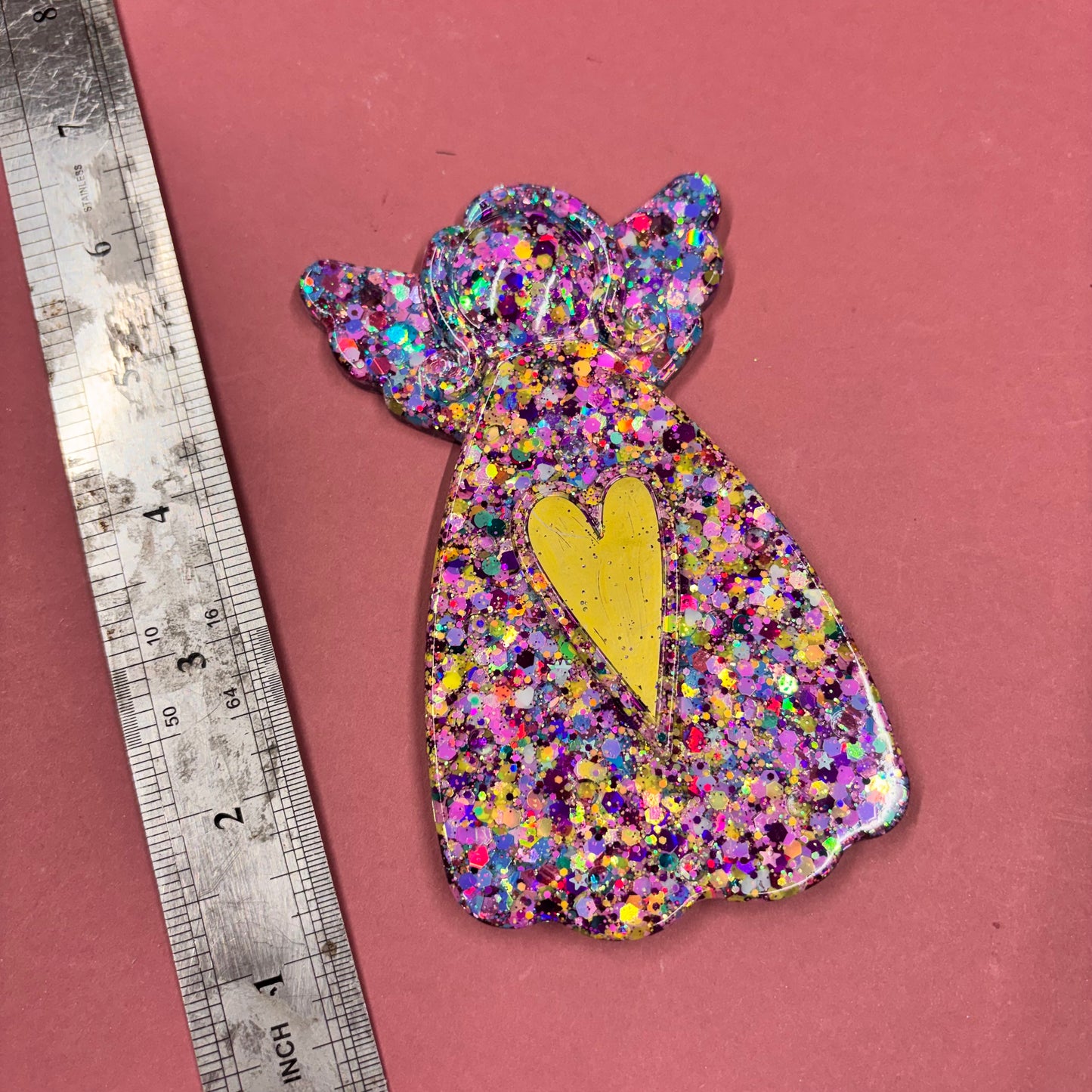 Beautiful large Resin Glitter Angel Hanger