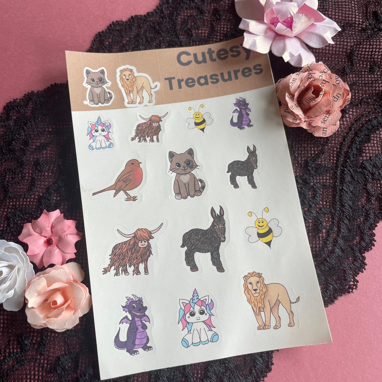 Limited Cutesy treasures Sticker Sheet