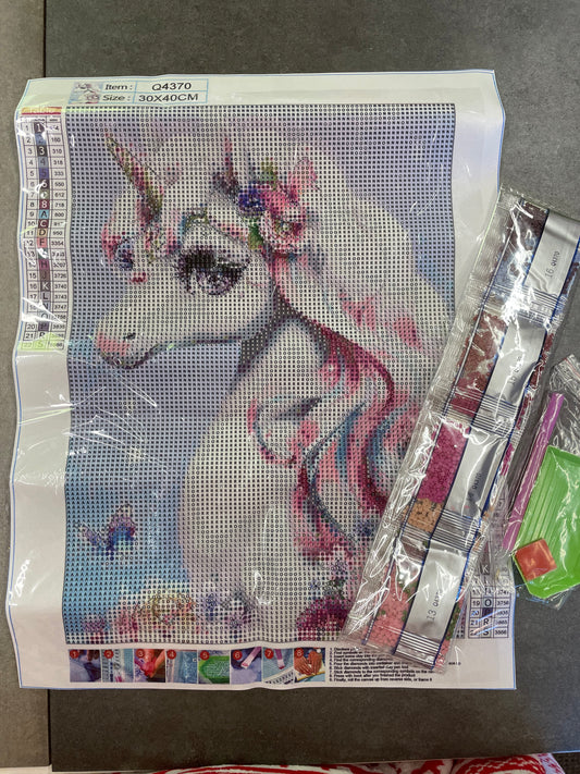 Unicorn 30 x 40 diamond art painting kit