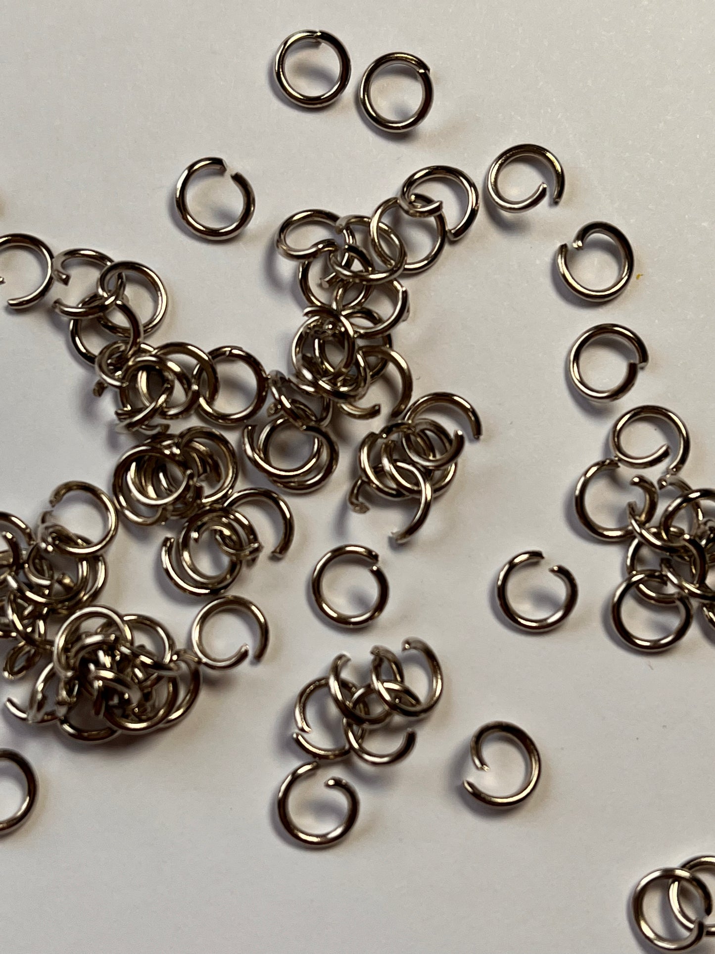 100 pcs Antique Silver Plated Open 6mm Jumprings