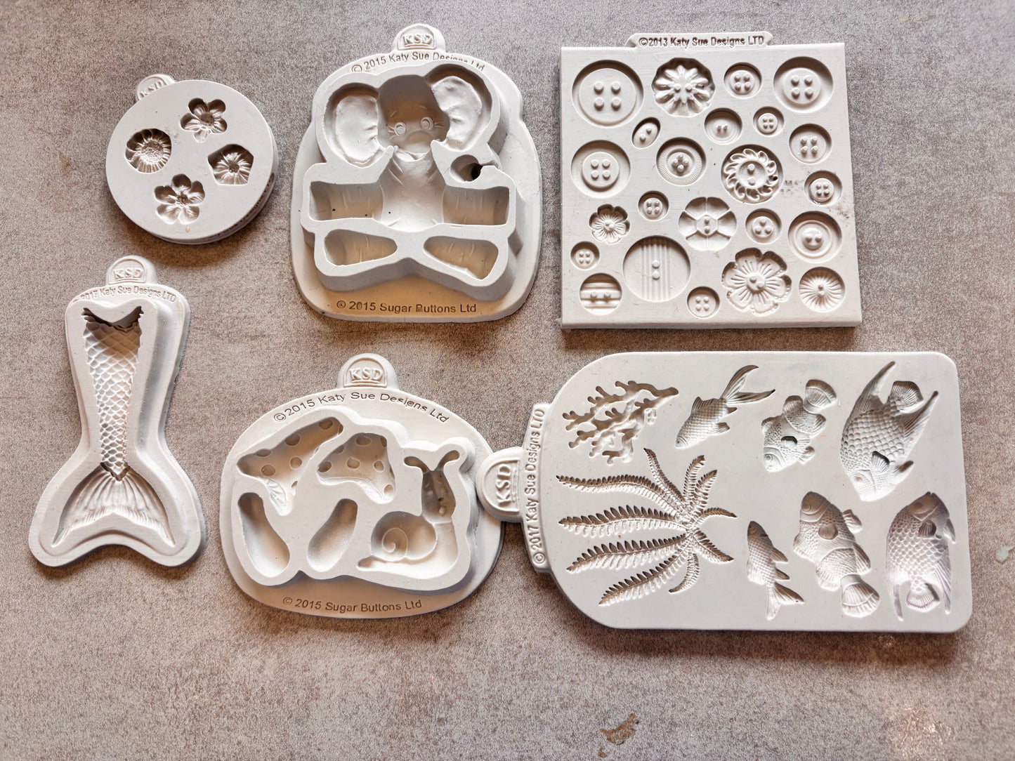 Collection of katy Sue Designs Resin Molds Lot 18