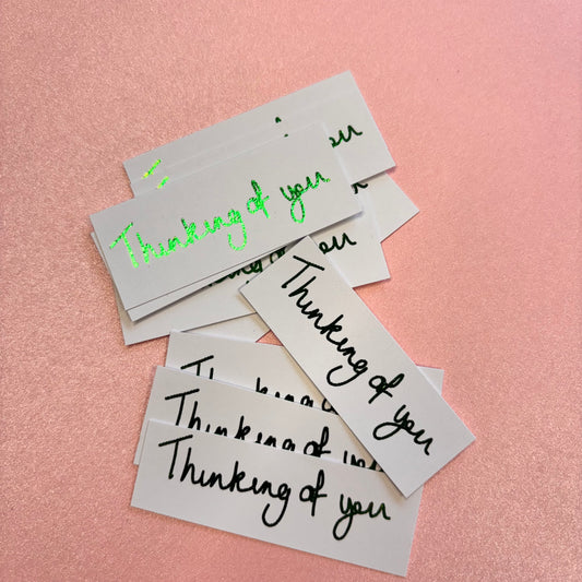 10pcs Green Foiled With Thinking Of You Word Pack
