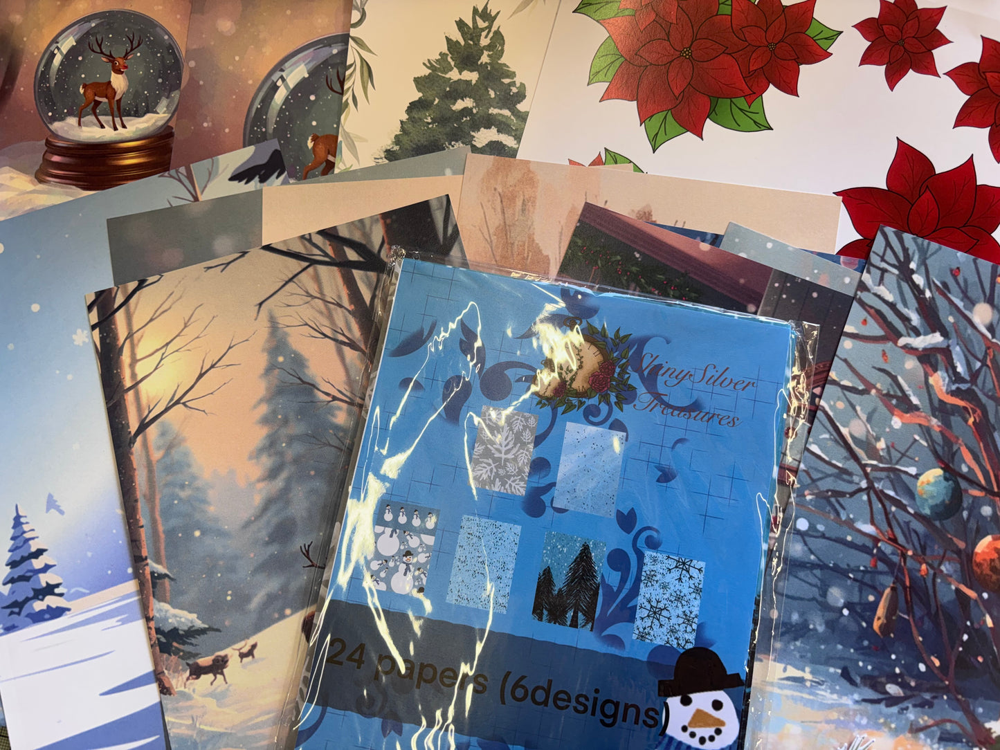 A Blue Christmas Card Making Kit
