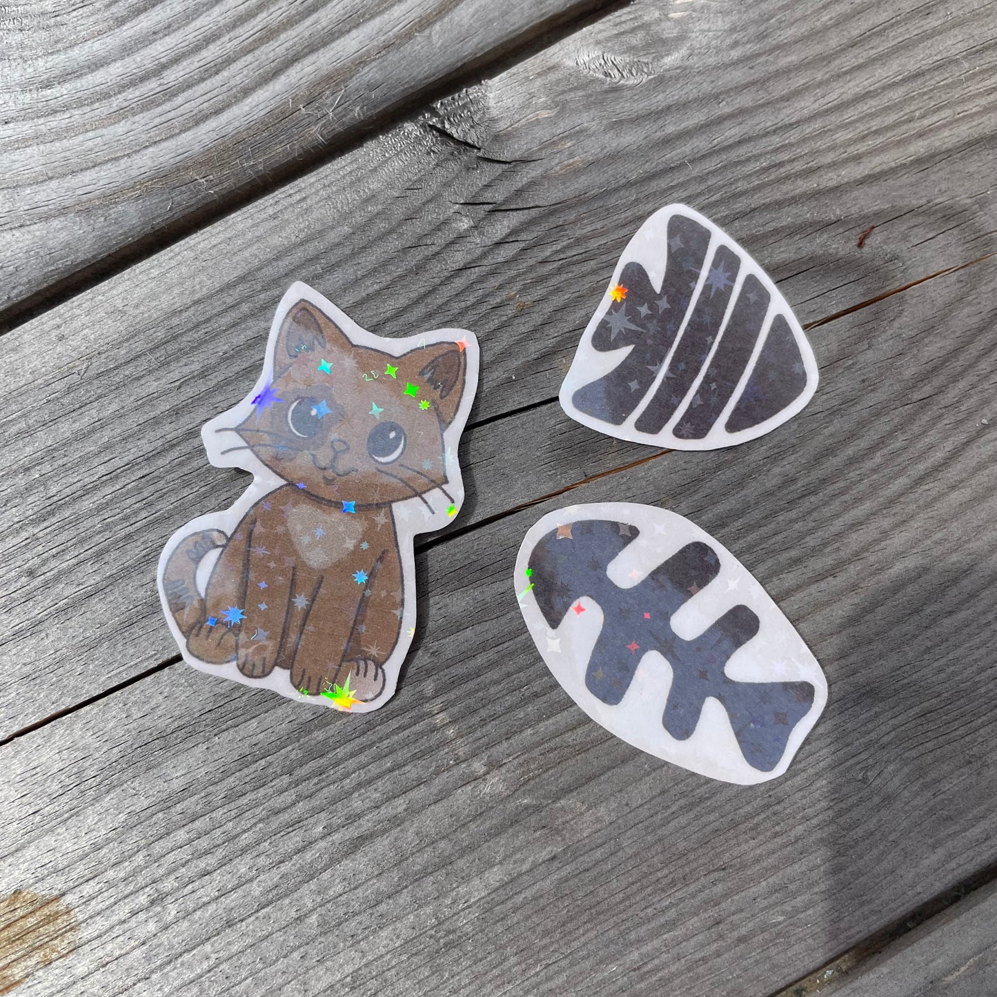 3 pc Casper the Cat Holographic Stickers