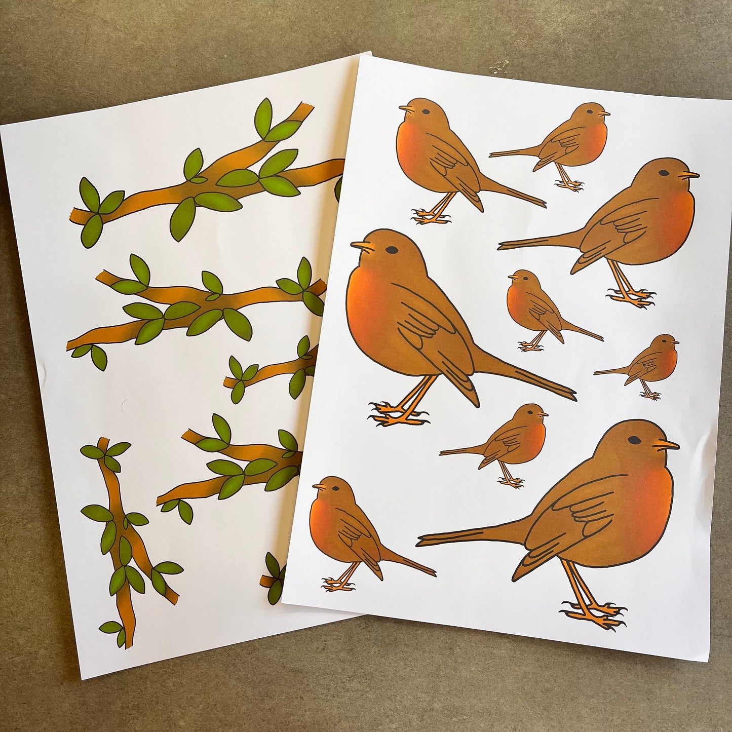 A4 paper pad Chippy the Robin 10 Sheets