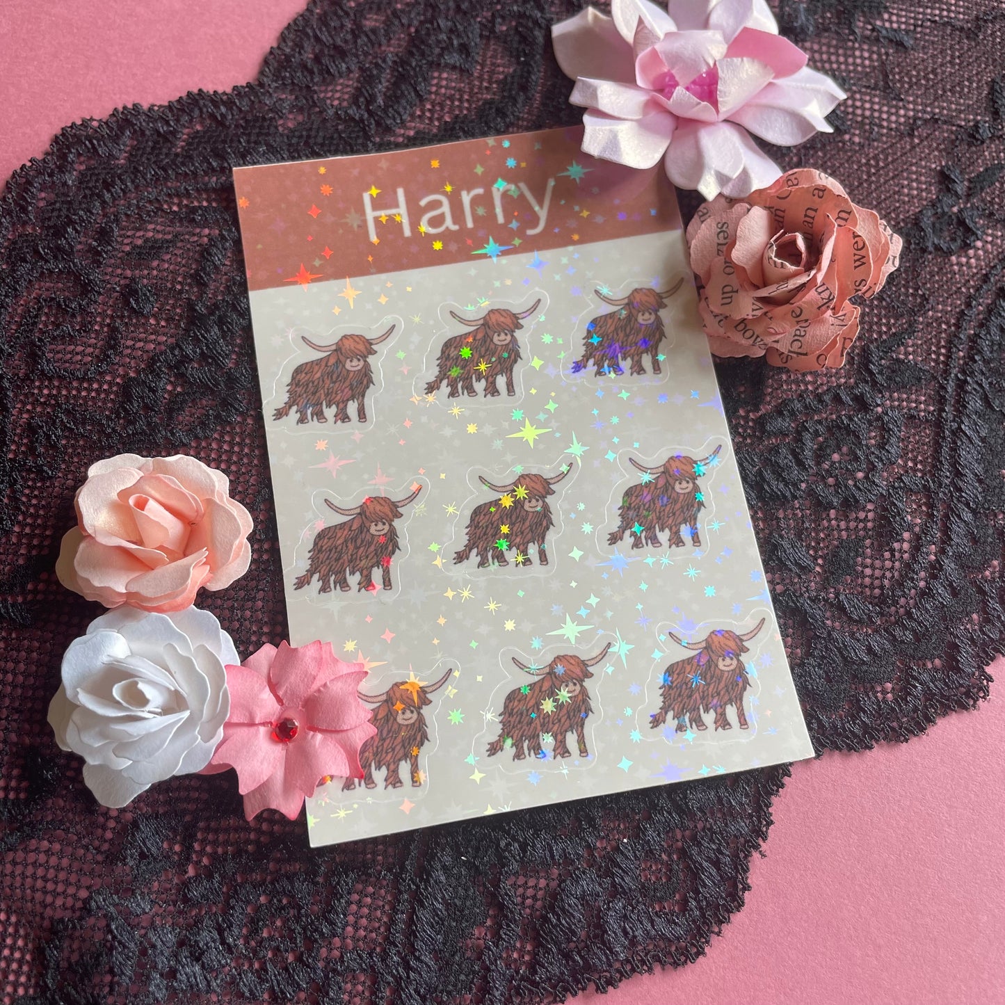 Limited Holographic Cutesy treasures Sticker Sheet