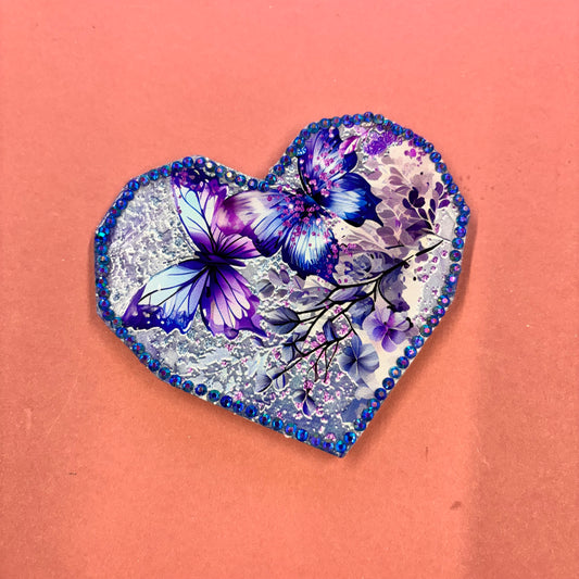 Purple Heart Resin Coaster