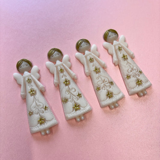 Set of 4 Resin Angle Card Embellishments