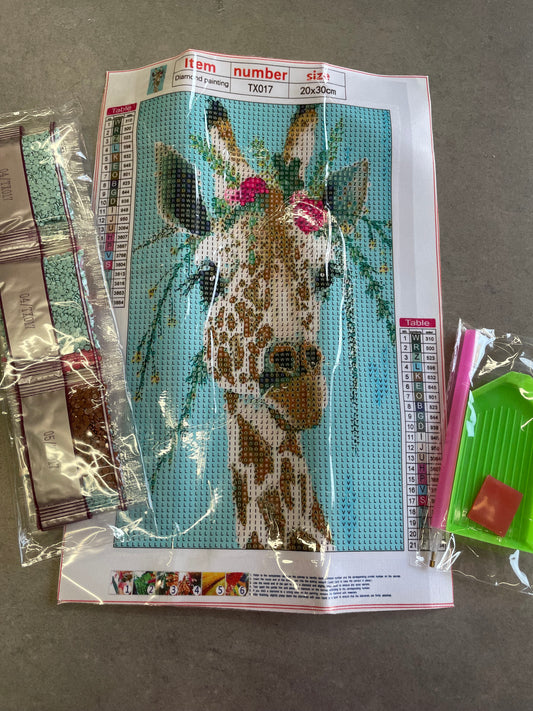 Giraffe Diamond Art Painting 20cm x 30cm