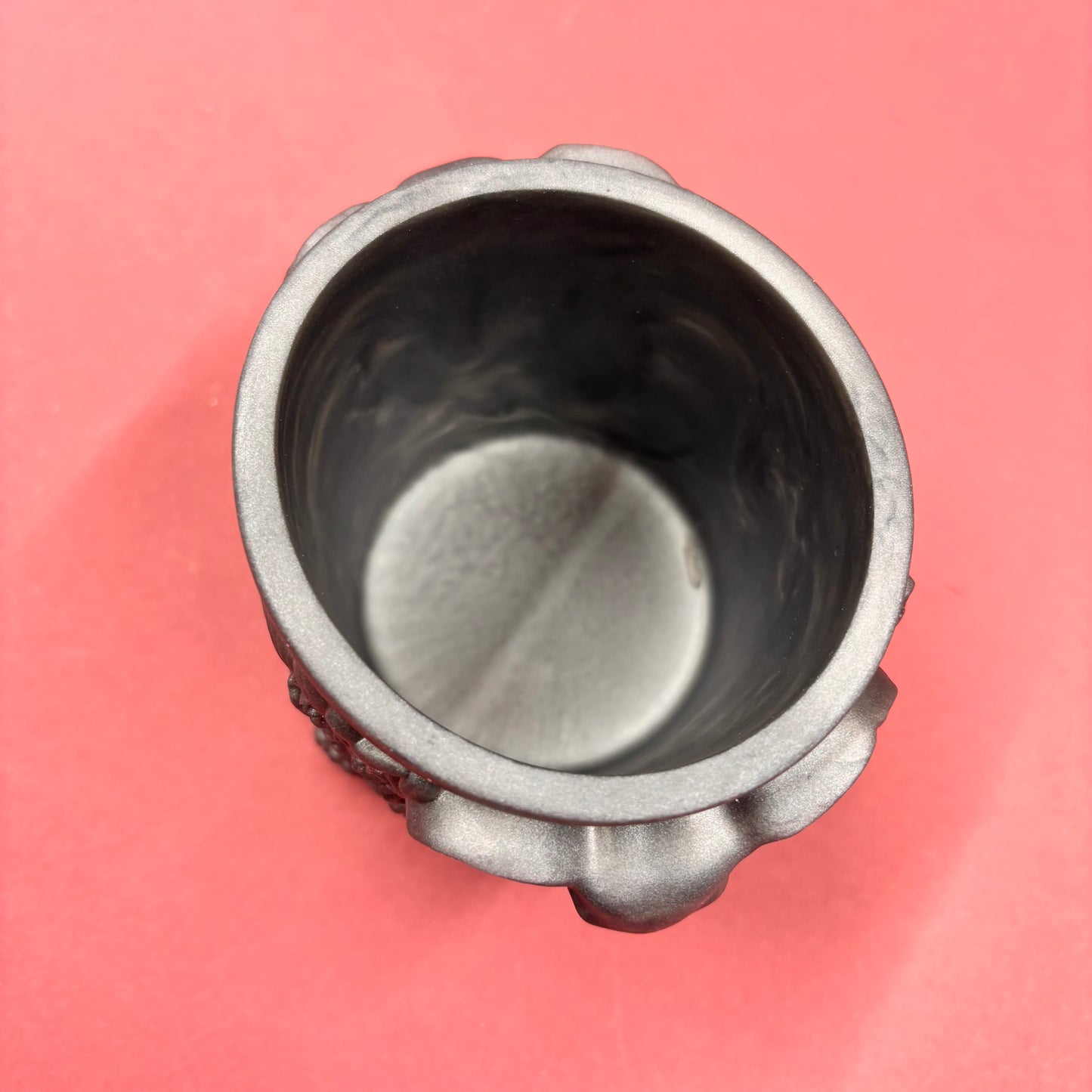 Stunning Grey Mammy And Baby Elephant Jar/Pen Pot