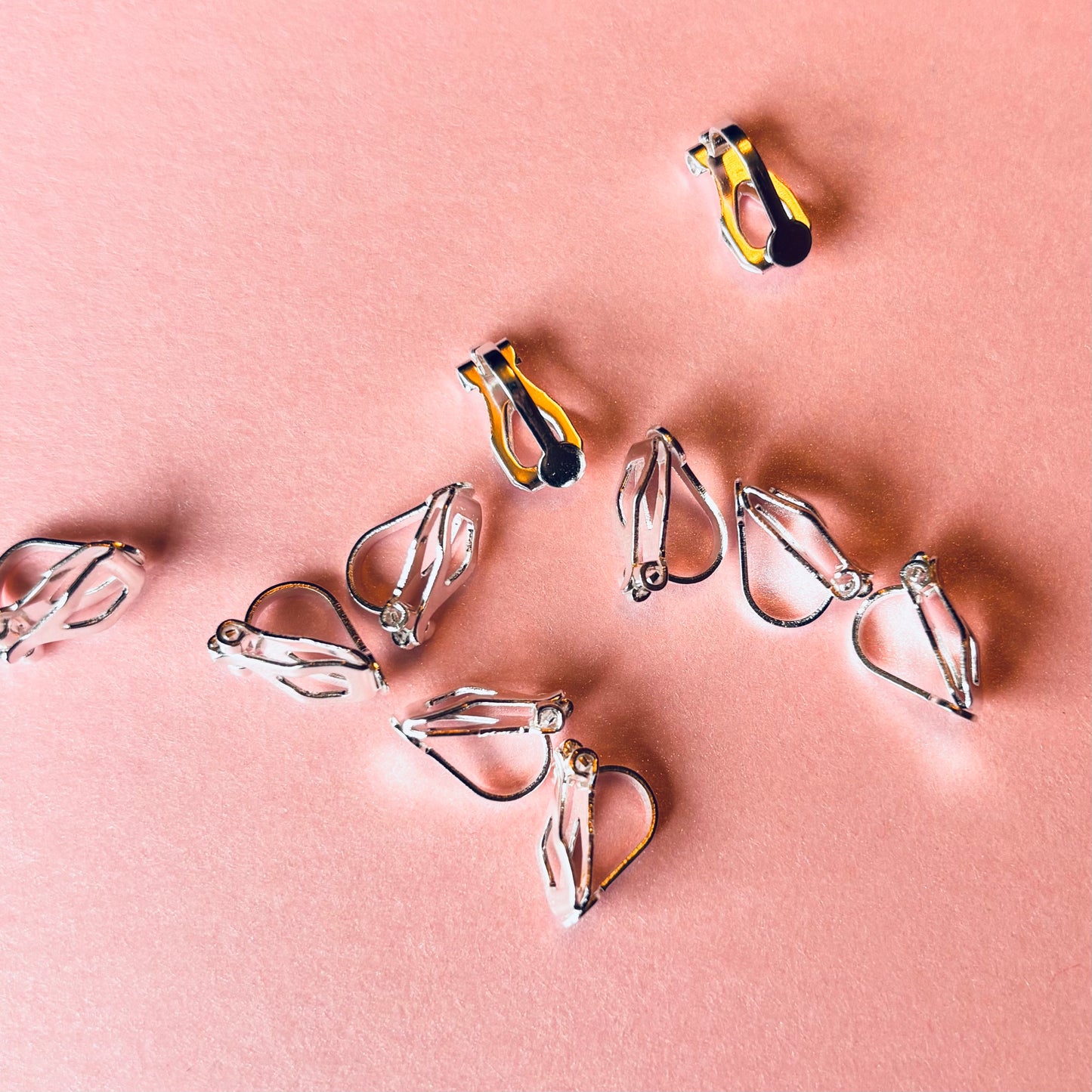 10 pcs Silver Plated Clip on Earrings