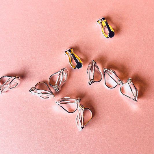 10 pcs Silver Plated Clip on Earrings