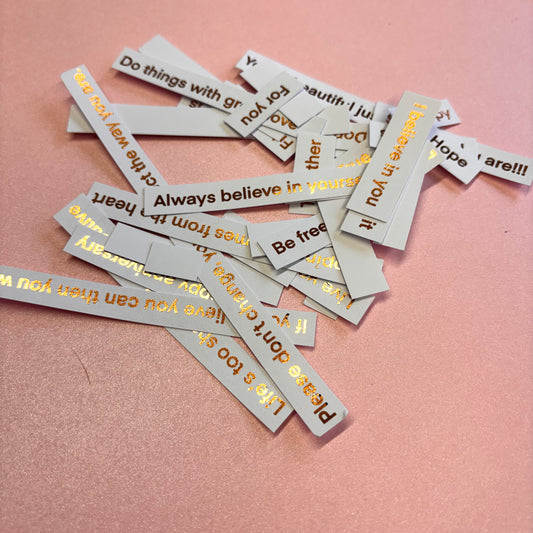 30pcs Brown Foiled Vintage Treasures Word Pack