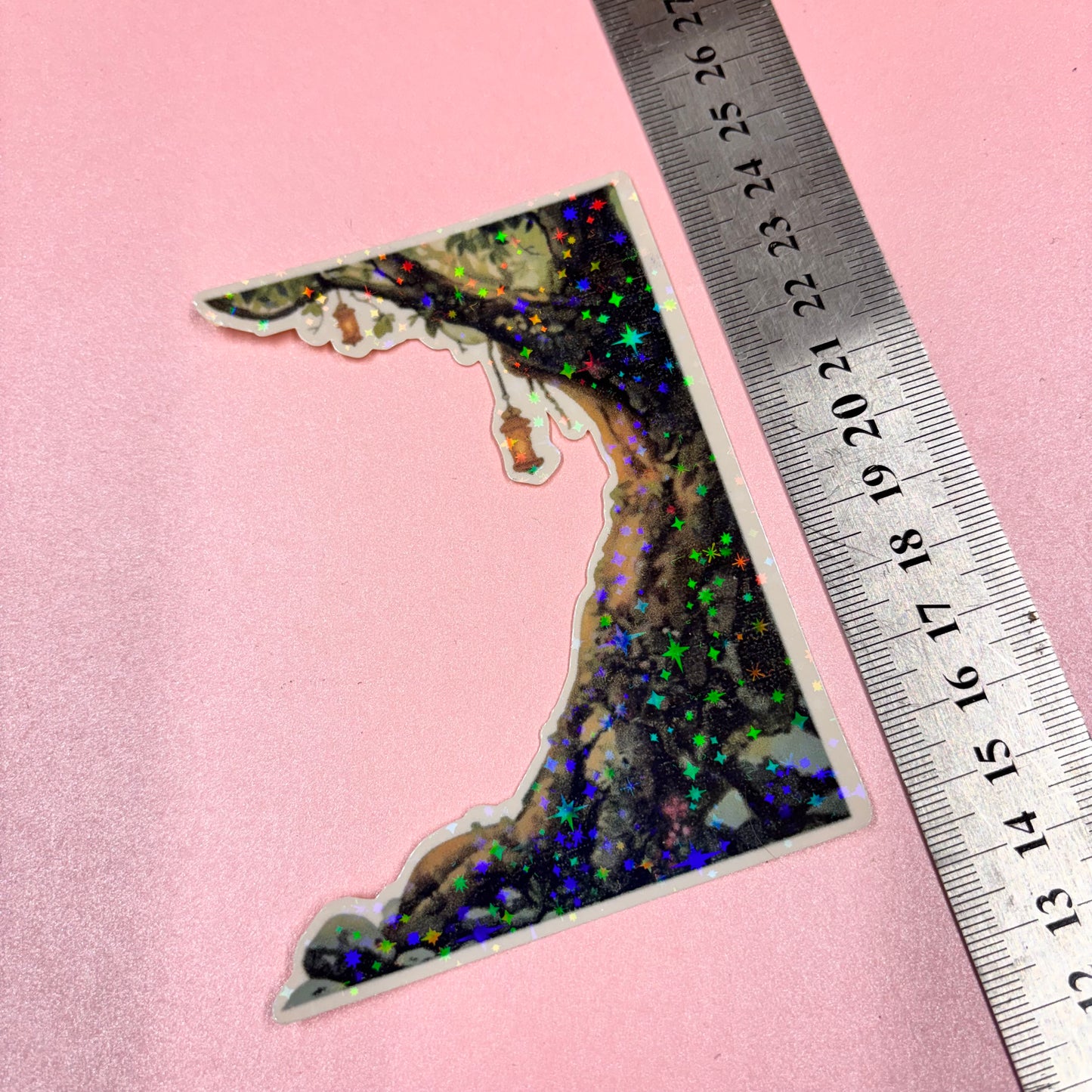 Fantasy Tree Holographic Die Cut Sticker