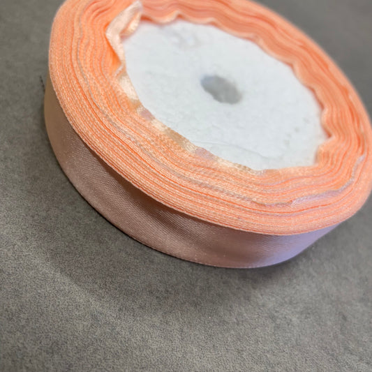 16mm peach satin Ribbon 22m Roll