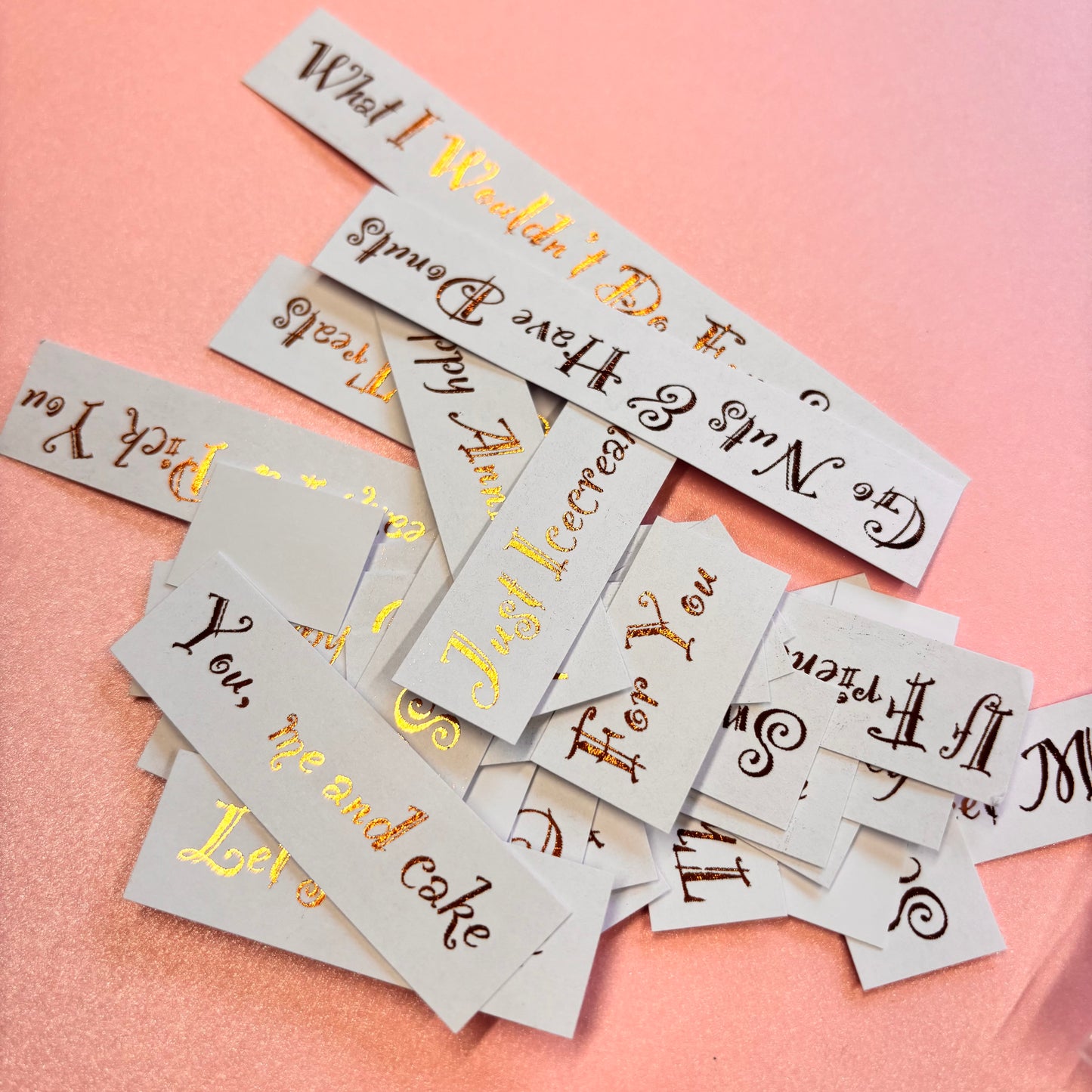 30pcs Copper Foiled Sweet Treasures Word Pack
