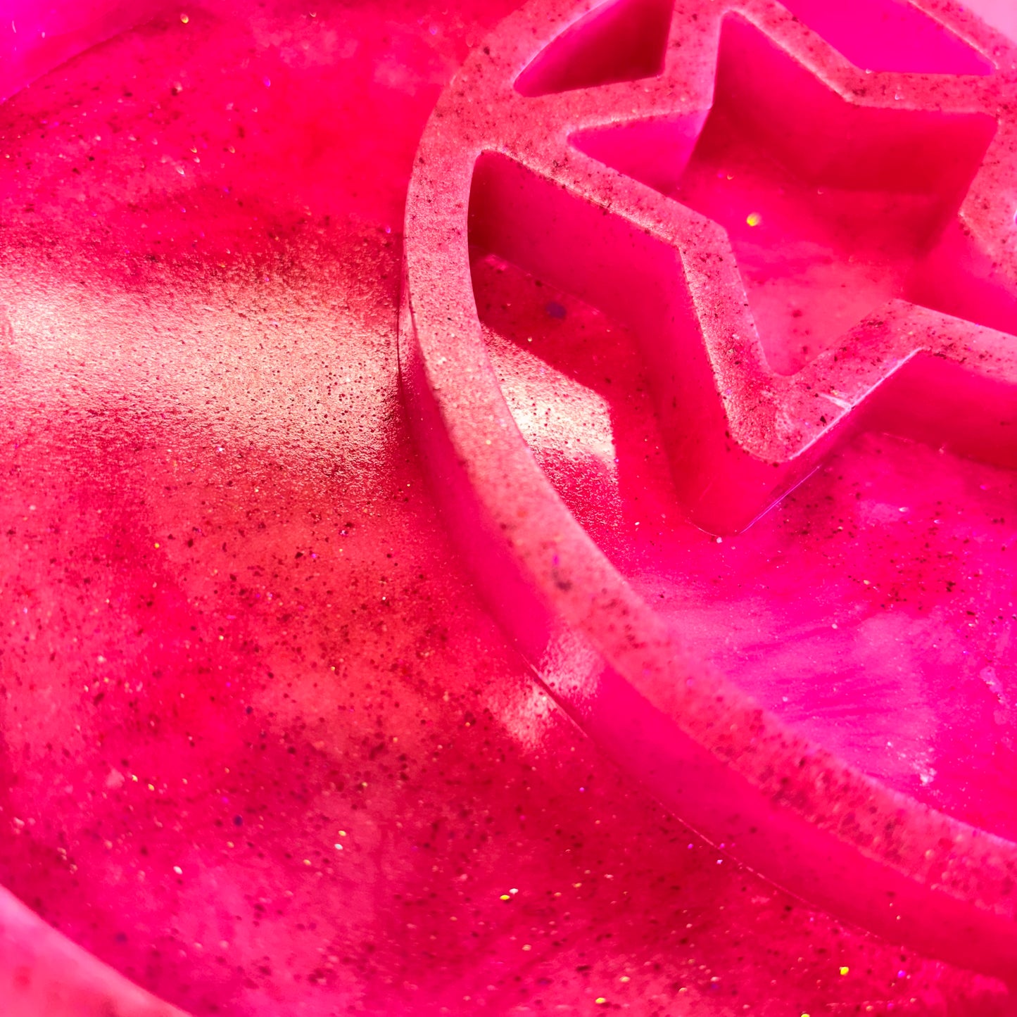 Bright Pink Moon and Star Trinket Tray