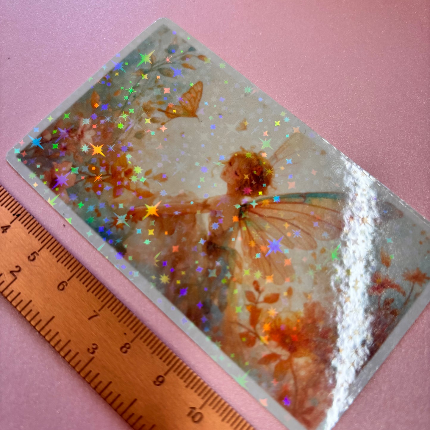 Enchanted Fairies Pastel Dreams Die Cut Sticker in Holographic