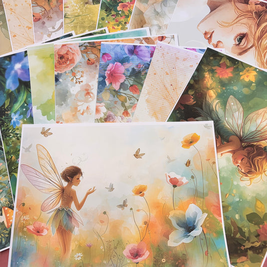 DIGITAL Enchanted Fairies 16pcs Paper Collection