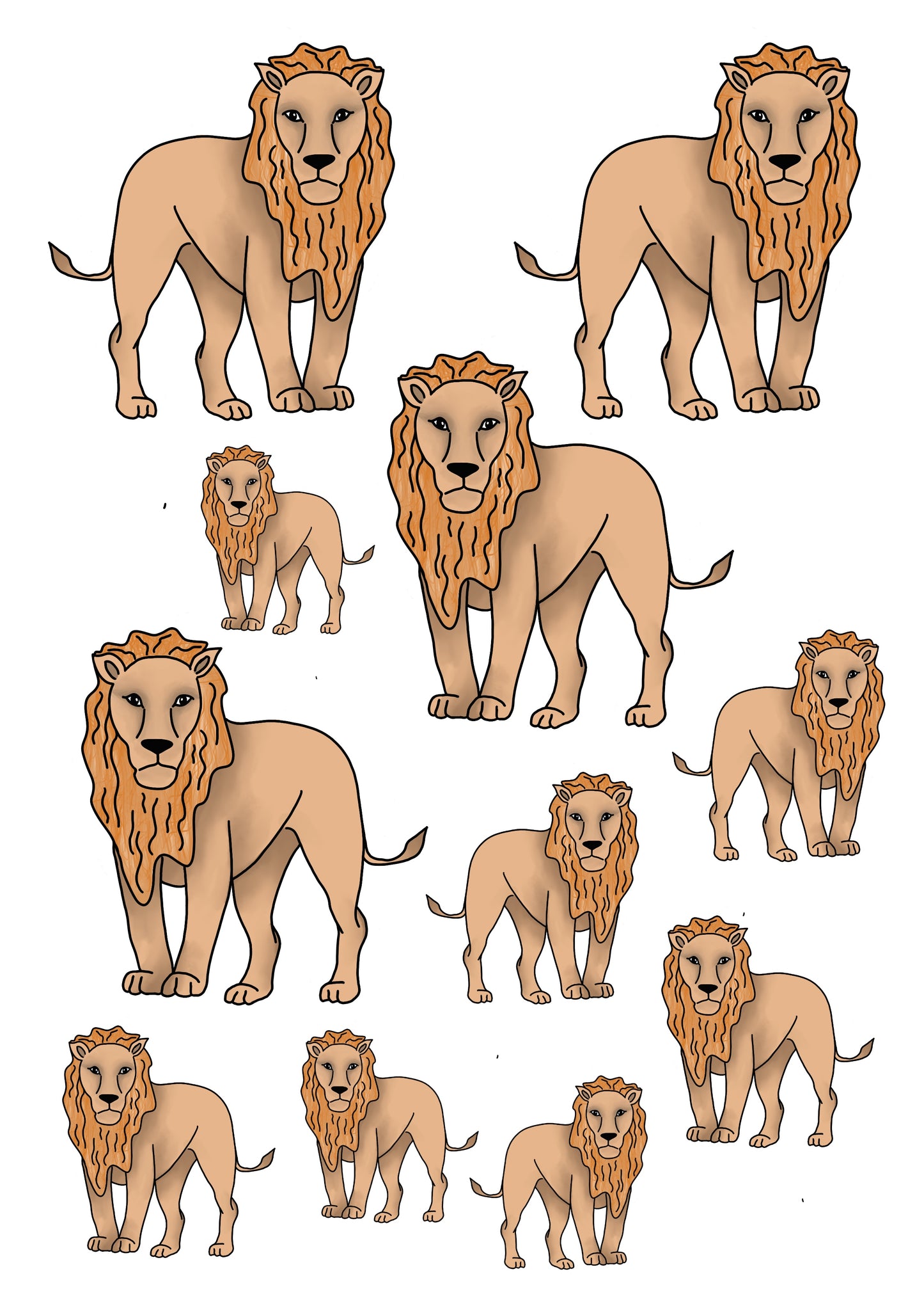 DIGITAL Sammy the Lion Paper Collection 4 designs