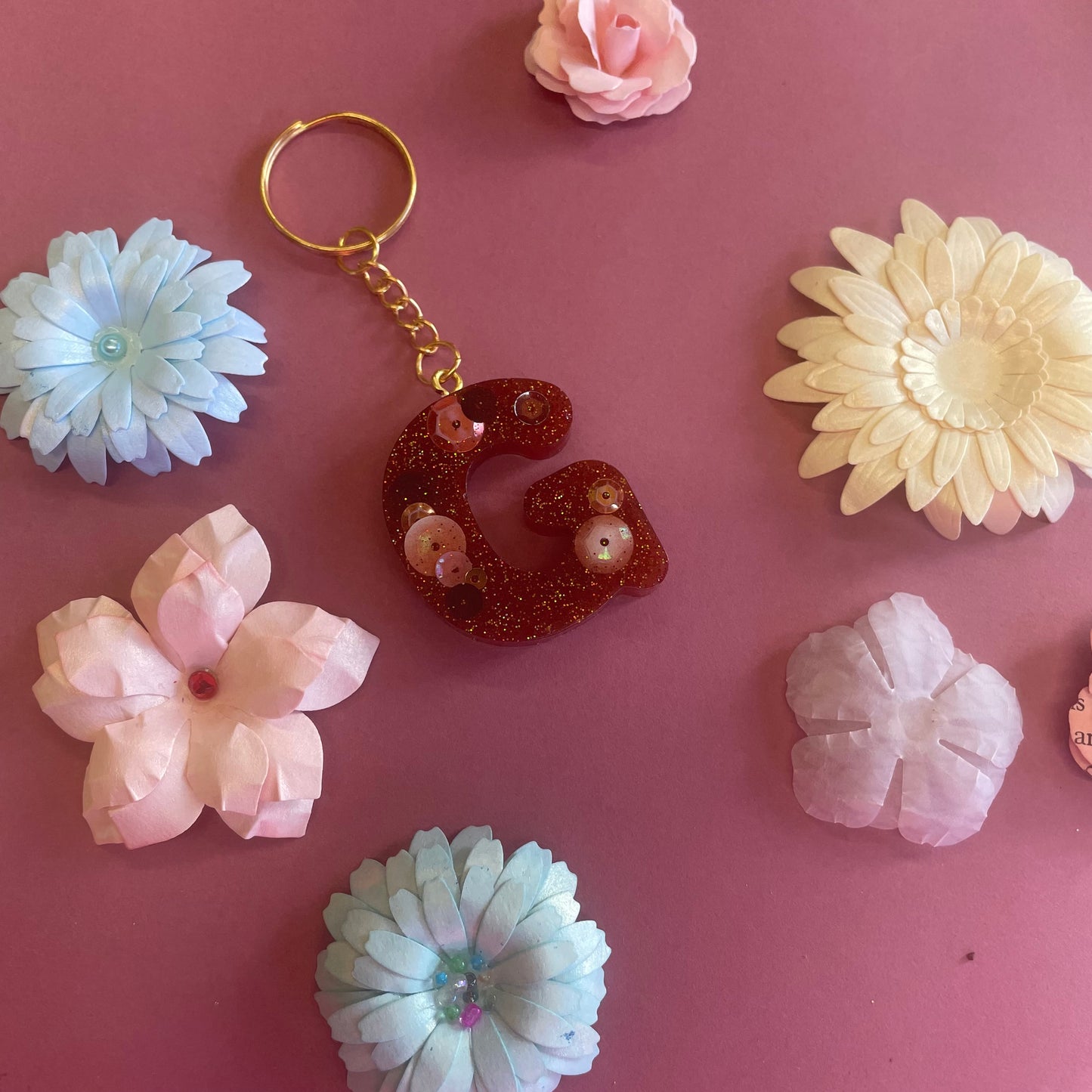 Letter Resin Keyrings