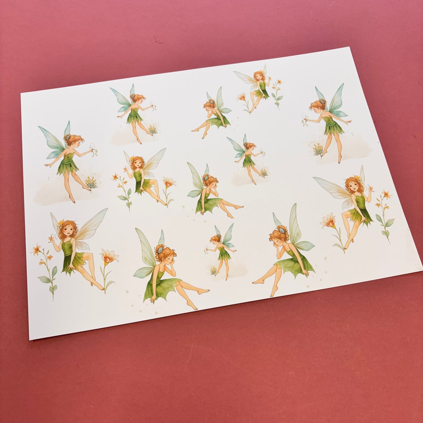 DIGITAL Enchanted Fairies 7pcs Cut Apart Paper Collection
