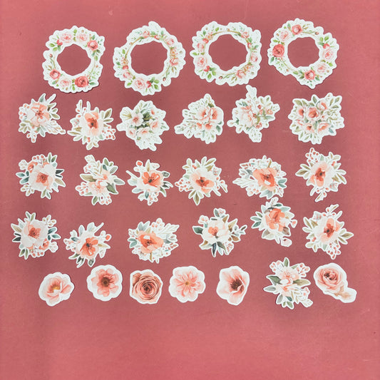 Delicate Rose 56 pcs Ephemera Pack