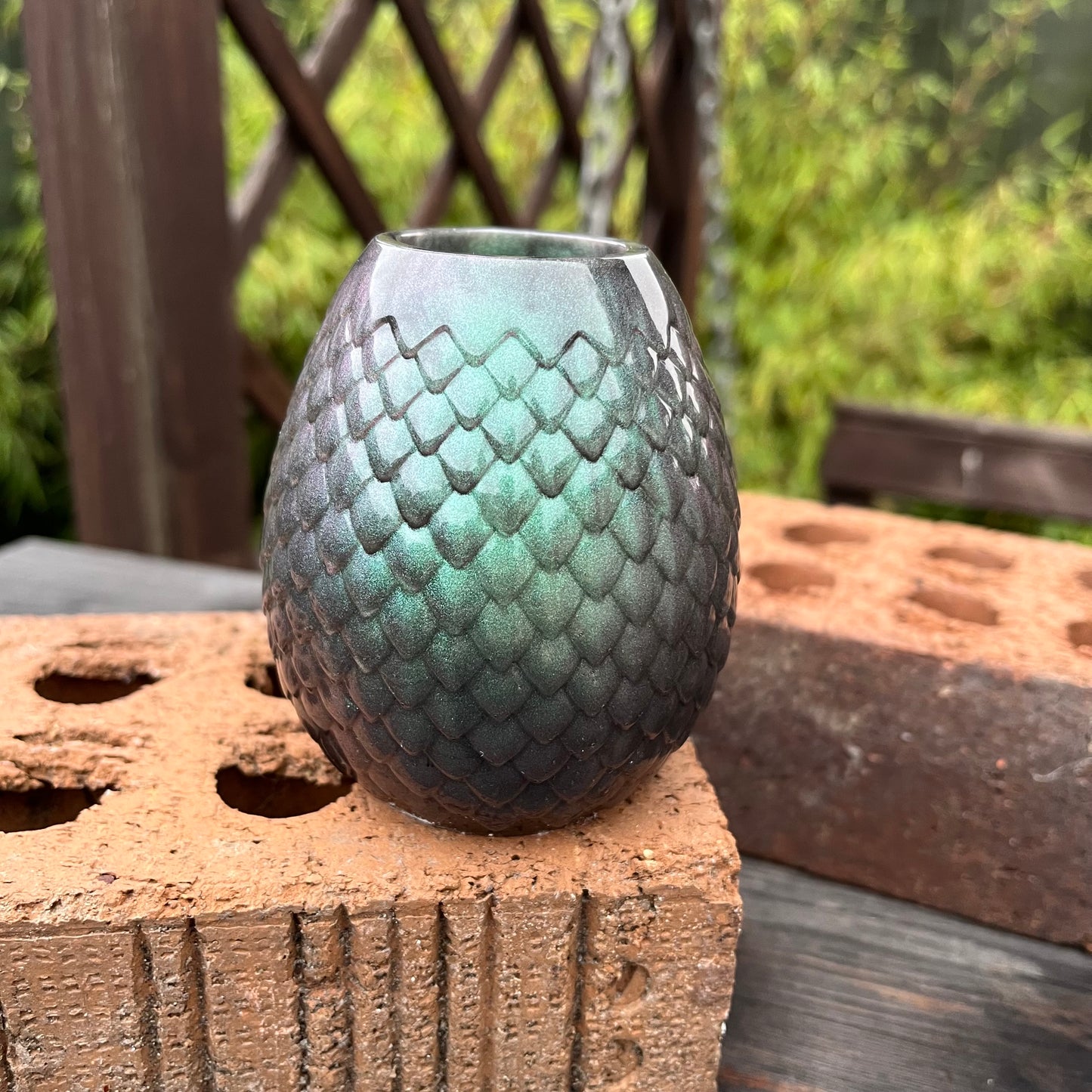 Green Dragon Scale Vase Made to Order