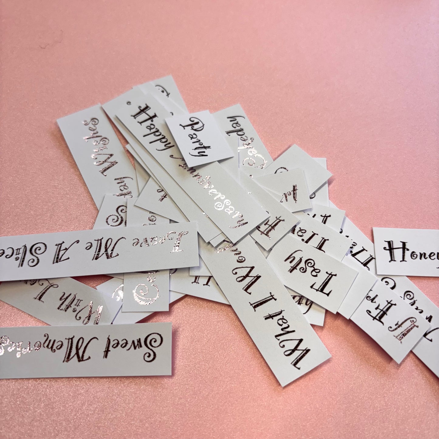 30pcs Light Purple Foiled Sweet Treasures Word Pack