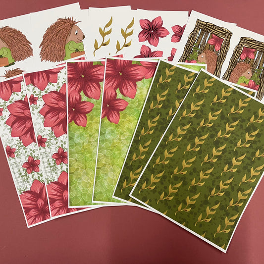 Harold Hedgehog Paper Collection with Cut Aparts PRINTED AND POSTED