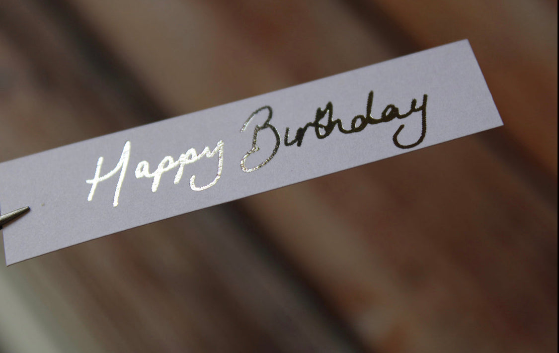 20 pcs Handwritten “Happy Birthday” foiled word pack