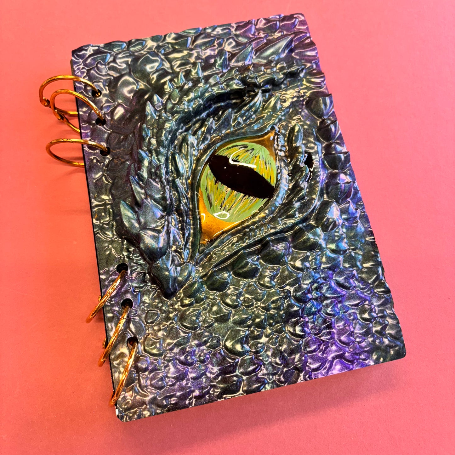 Blue and Purple Resin Dragon Eye A5 Blank Note Book