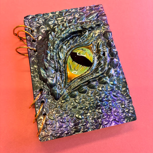 Blue and Purple Resin Dragon Eye A5 Blank Note Book