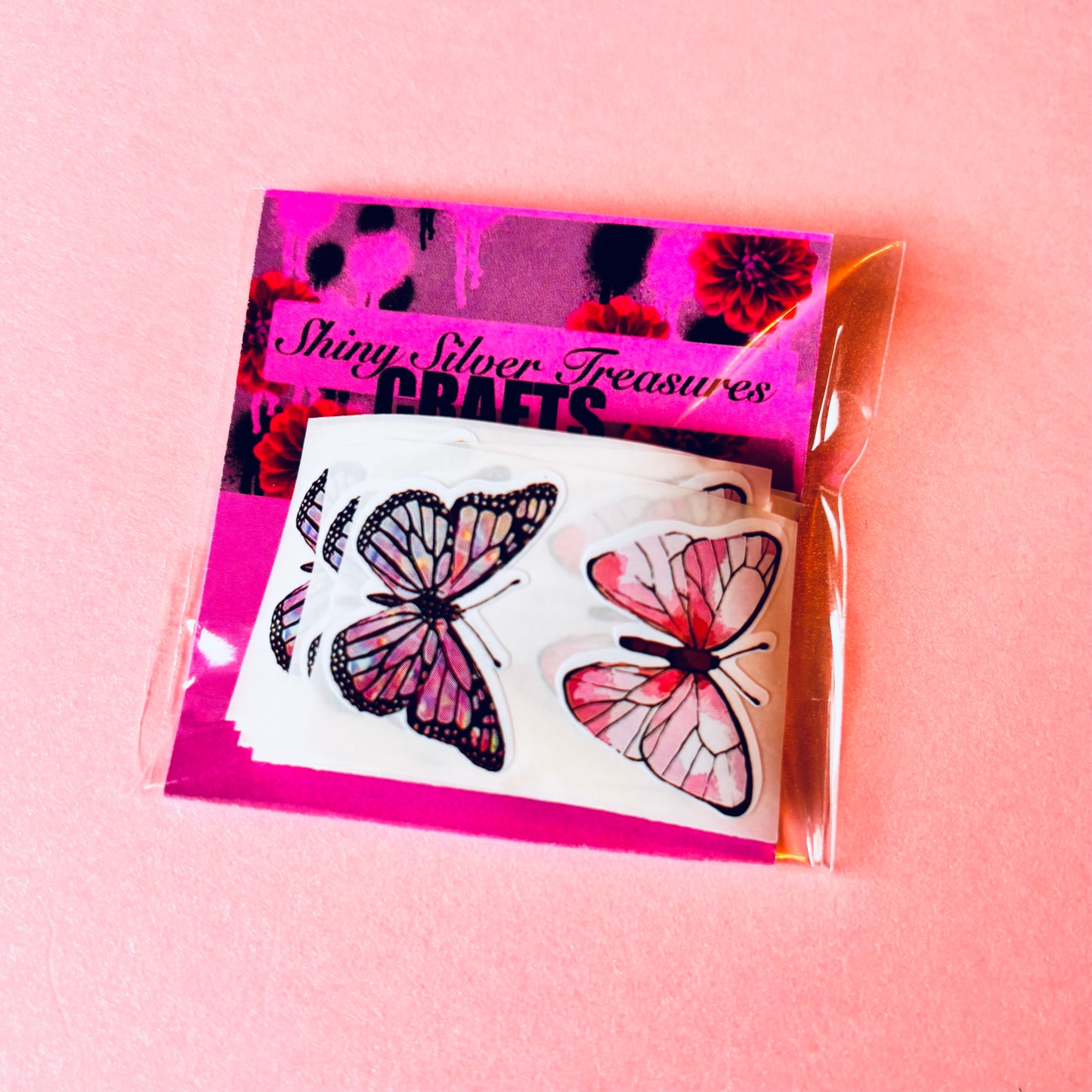 50 pcs Small Butterfly Stickers
