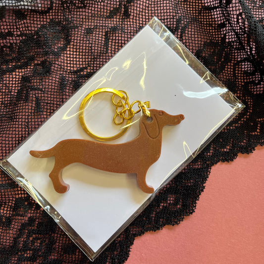 Dachshund Resin Keyring