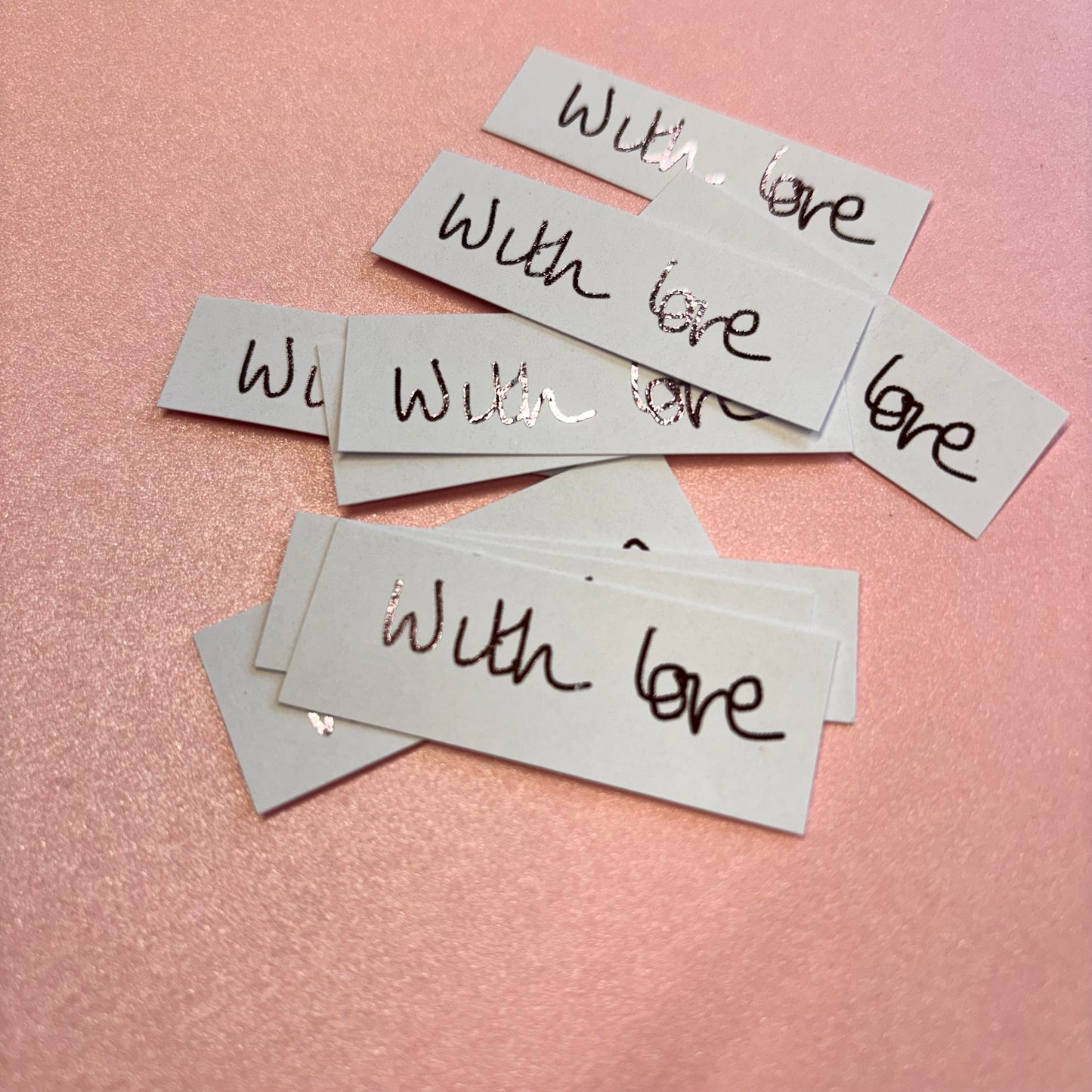 10pcs Light Purple Foiled With Love Word Pack