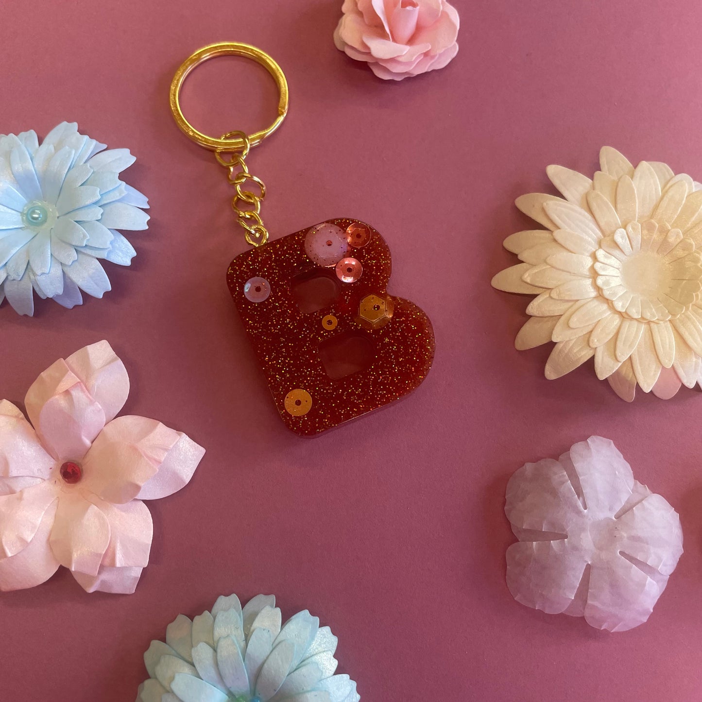 Letter Resin Keyrings