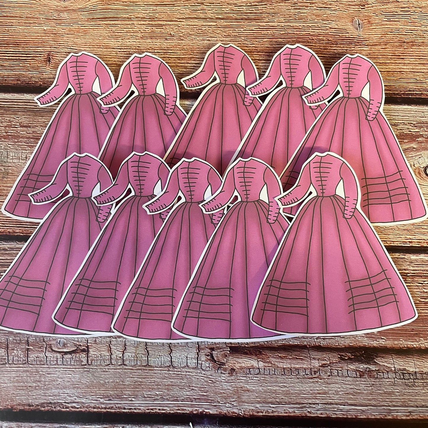 10 pcs Victorian Treasures Pink Dress ephemera pack