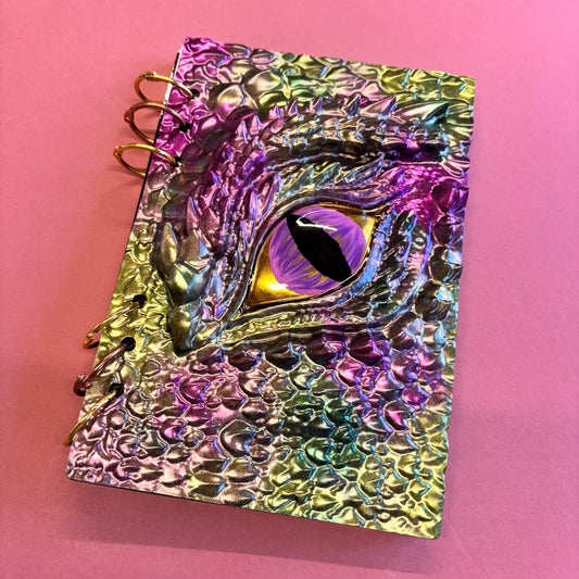 Metallic Pink And Green Resin Dragon Eye A5 Blank Note Book