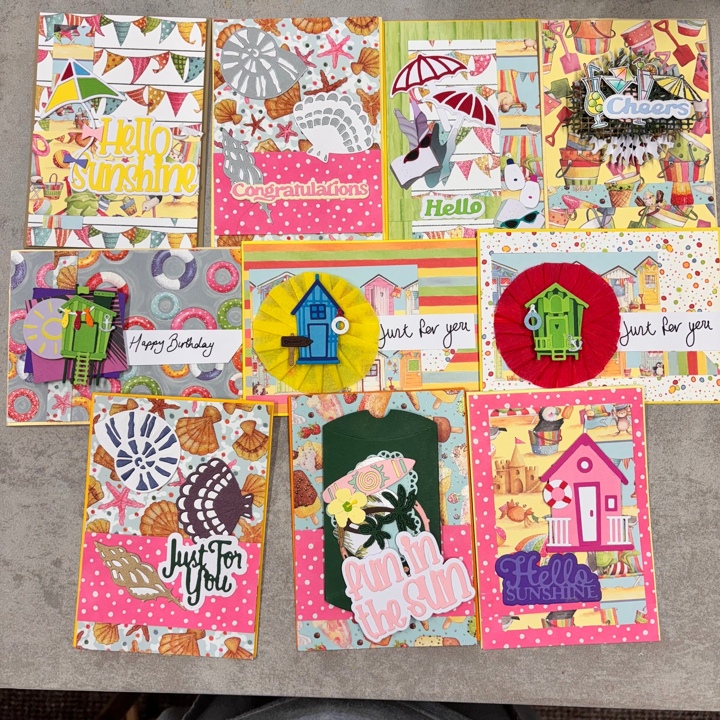 10 Handmade Beach Themed Cards