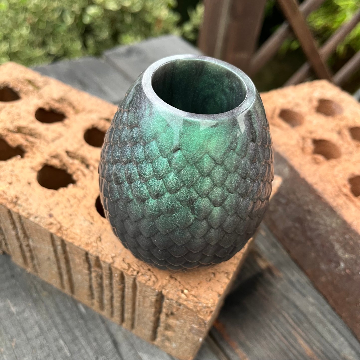 Green Dragon Scale Vase Made to Order