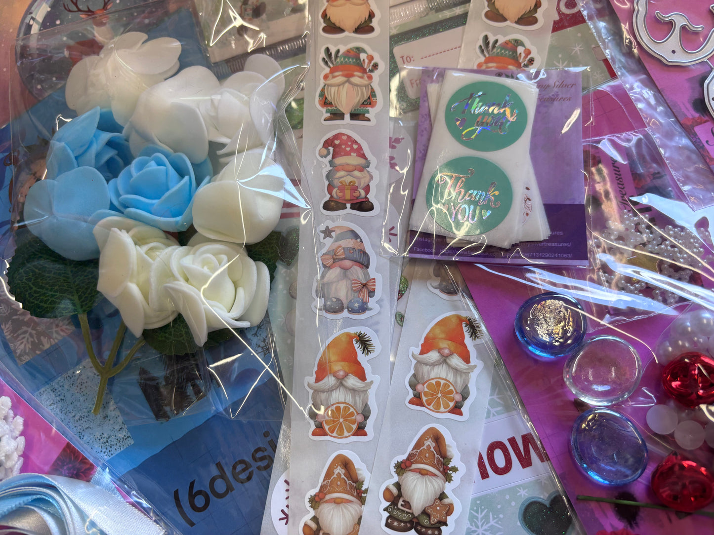 A Blue Christmas Card Making Kit
