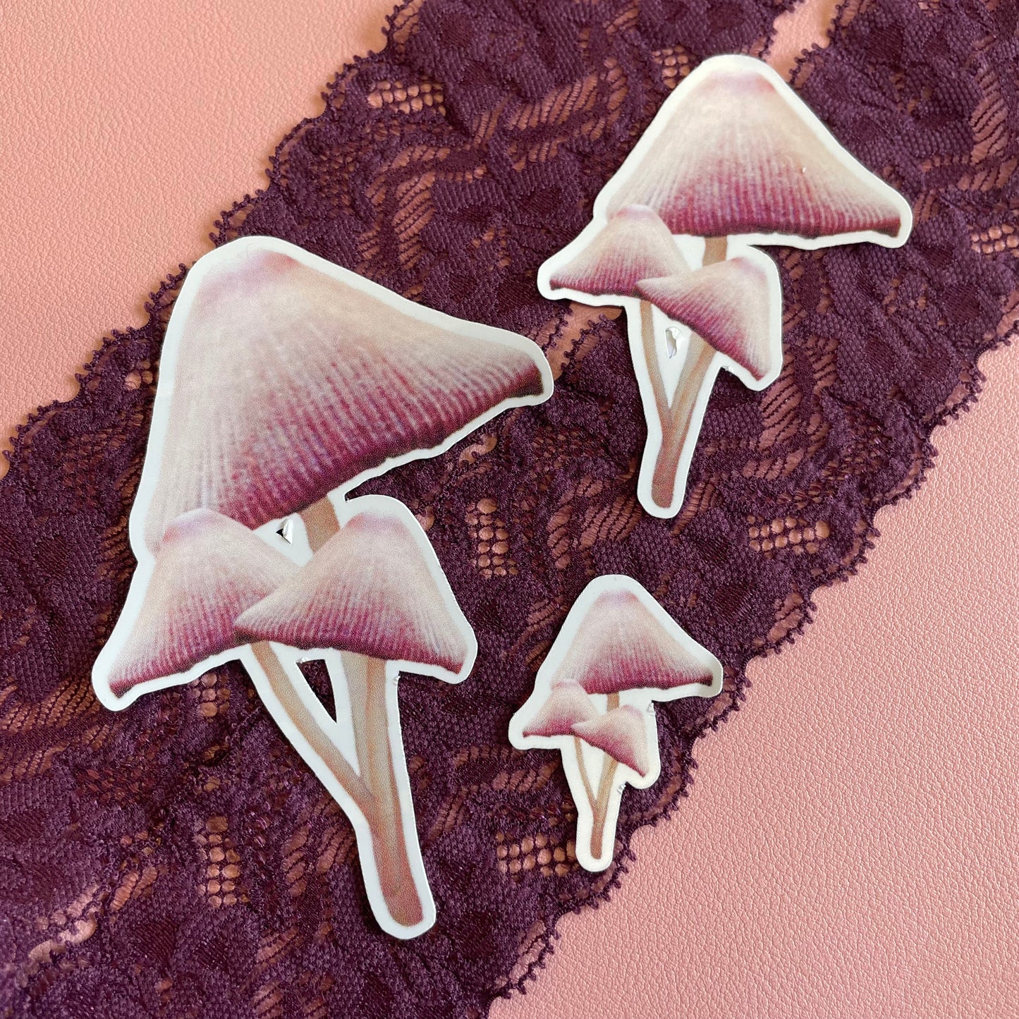 3 pcs Mushroom Vinyl stickers