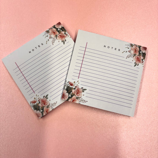Mini Delicate Roses Note Pad