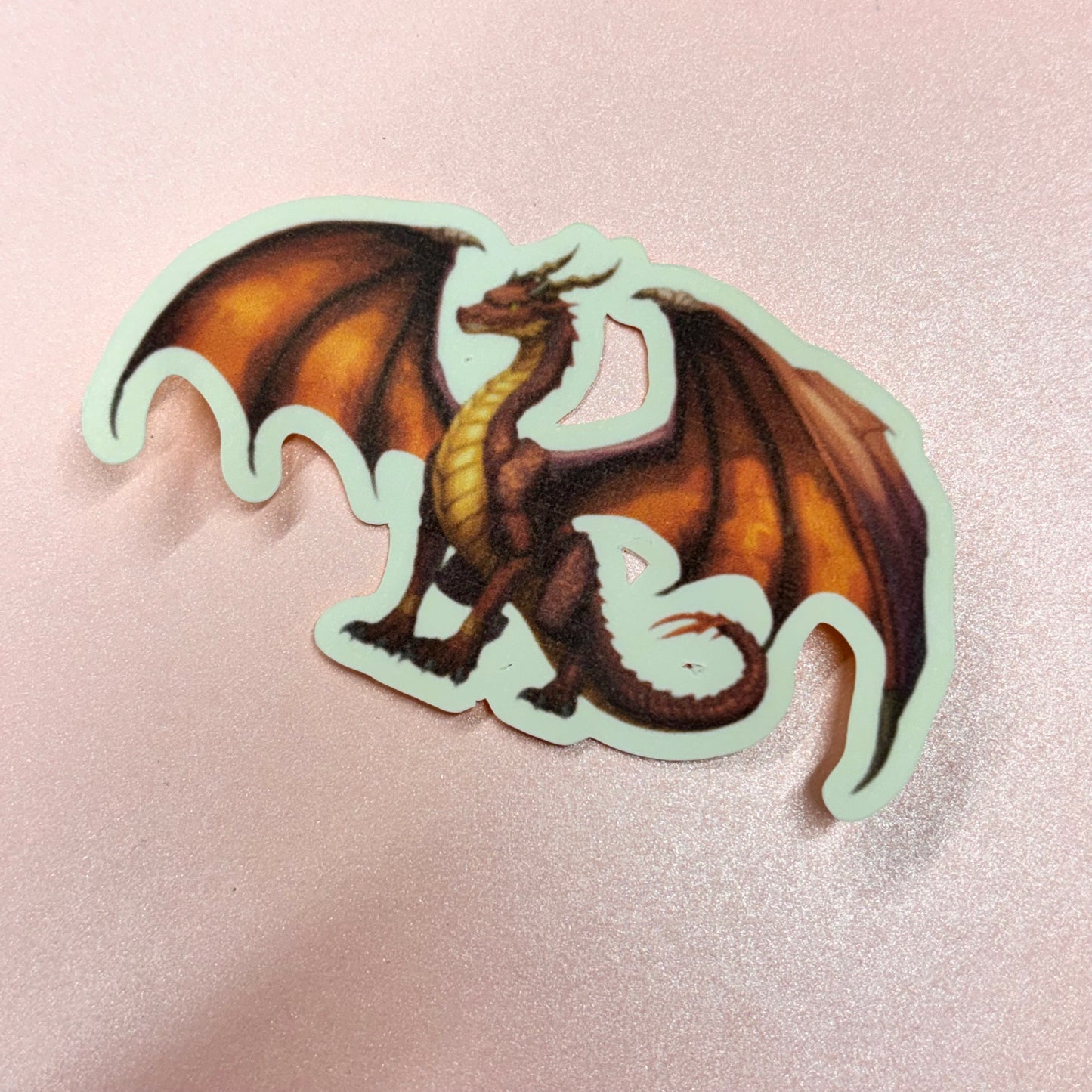 Red Dragon Matt Waterproof Die Cut Sticker