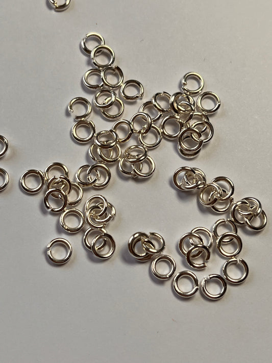 100 pcs Silver Plated 4mm Jumprings