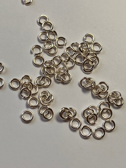 100 pcs Silver Plated 5mm Jumprings