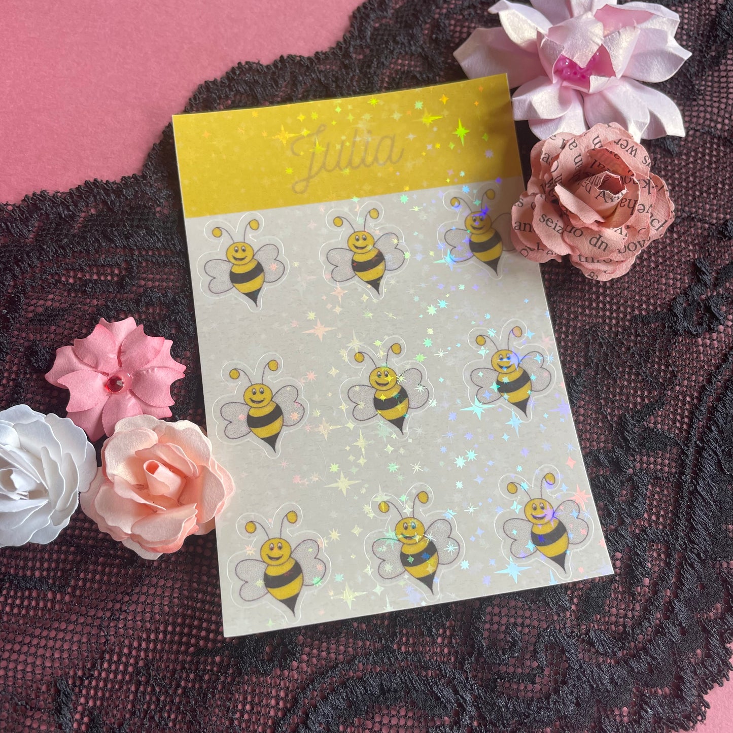 Limited Holographic Cutesy treasures Sticker Sheet