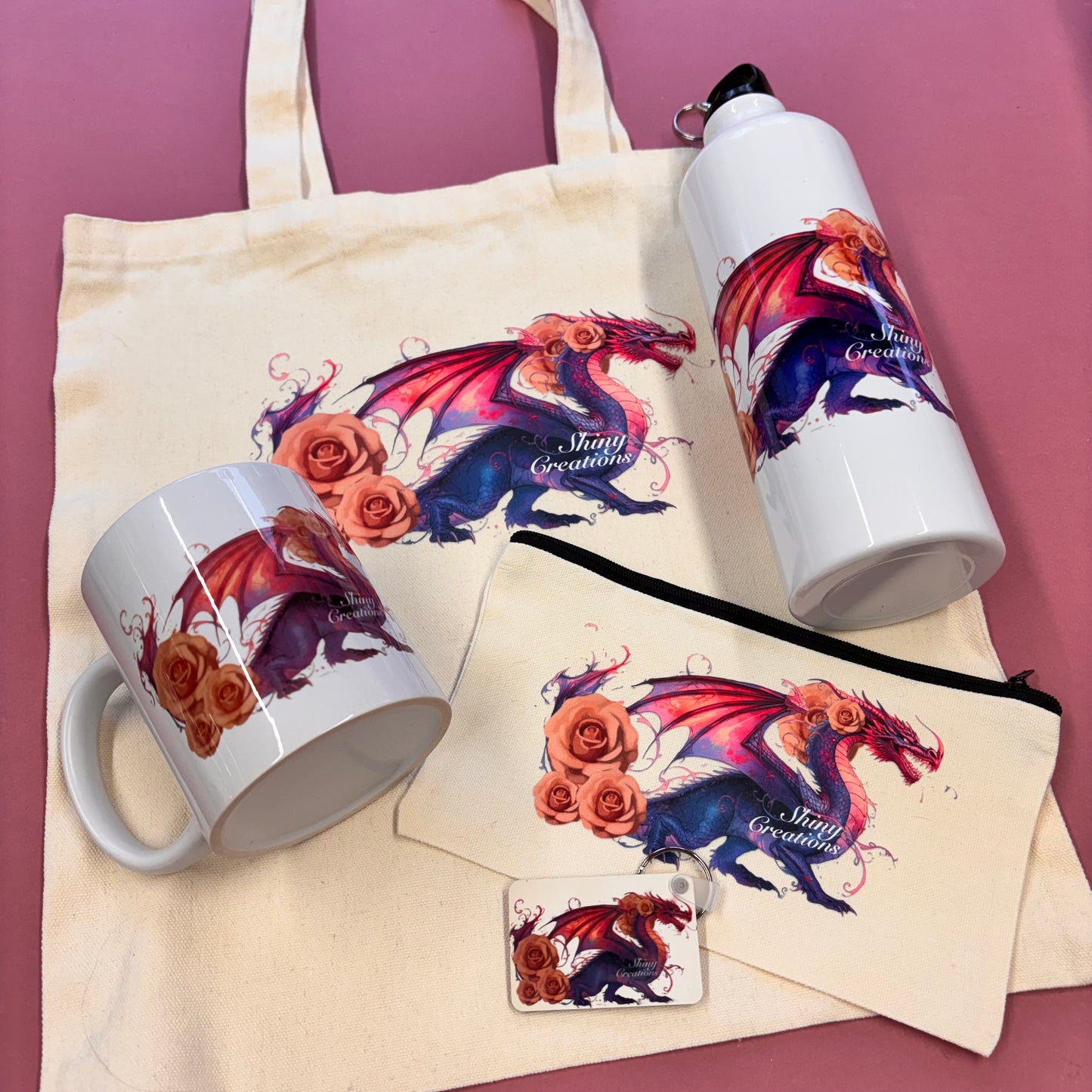 Shiny Creations Fantasy Cup, Water Bottle, Bag Bundle